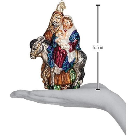 Old World Christmas Nativity Holy Glass Blown Tree Ornaments Flight to Egypt NEW - Picture 1 of 11